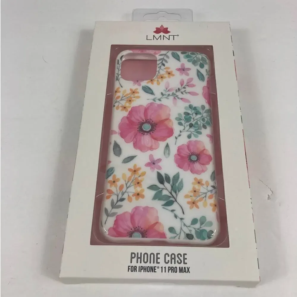 New LMNT white floral Phone case for iphone 11 Pro Max